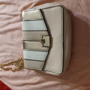 Elegant Cream and Gold Women's Bag